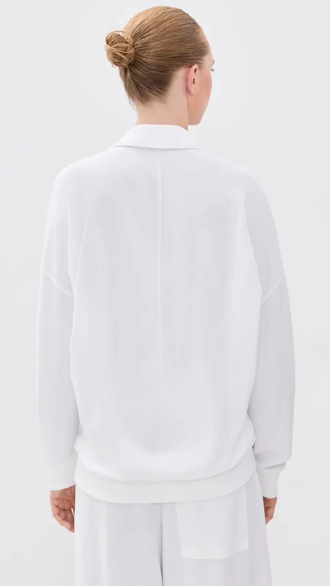 Tibi Lightweight Polo Sweatshirt | Thumbnail 3 Tibi Lightweight Polo Sweatshirt | Thumbnail 3