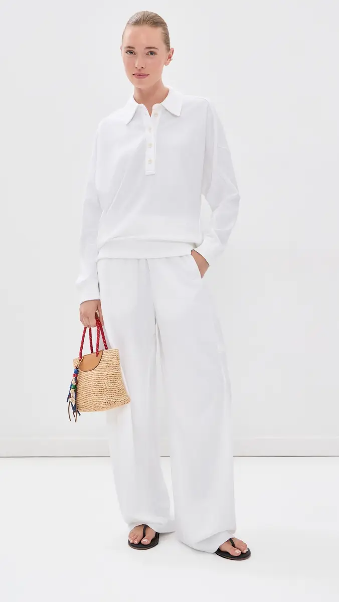 Tibi Lightweight Polo Sweatshirt | Thumbnail 5 Tibi Lightweight Polo Sweatshirt | Thumbnail 5