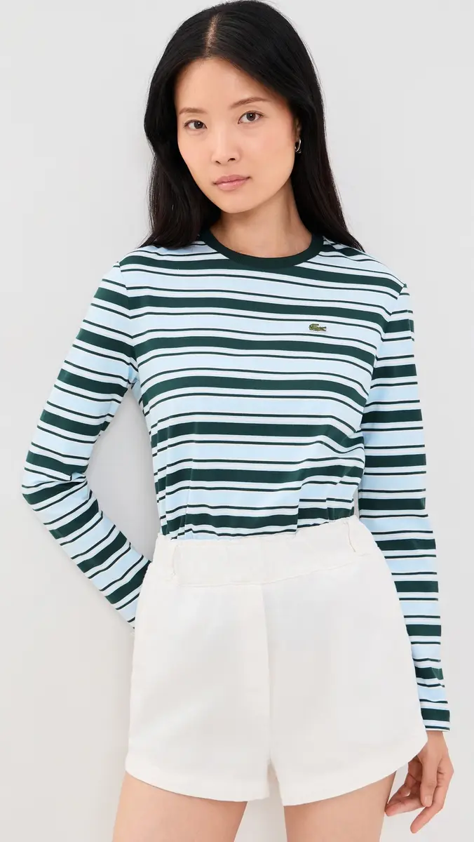 Lacoste Stripe T-Shirt Sinople/Rill-Flour 0 | Thumbnail 2 Lacoste Stripe T-Shirt Sinople/Rill-Flour 0 | Thumbnail 2