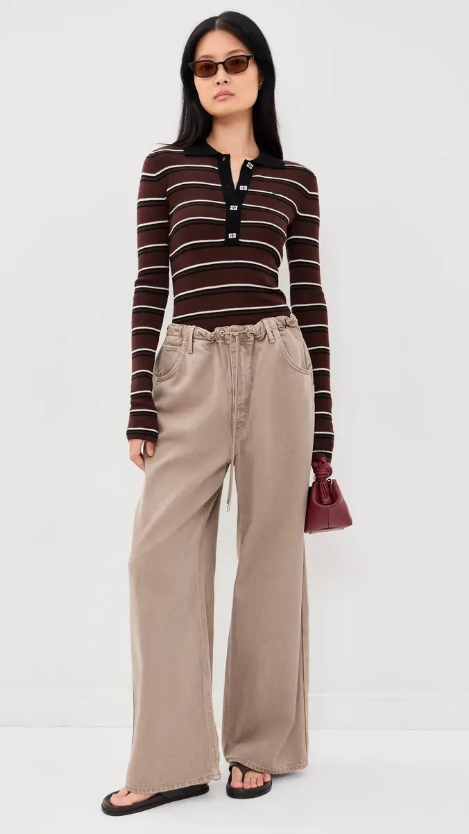 Ganni Mini Ribbed Merino Polo | Thumbnail 5 Ganni Mini Ribbed Merino Polo | Thumbnail 5