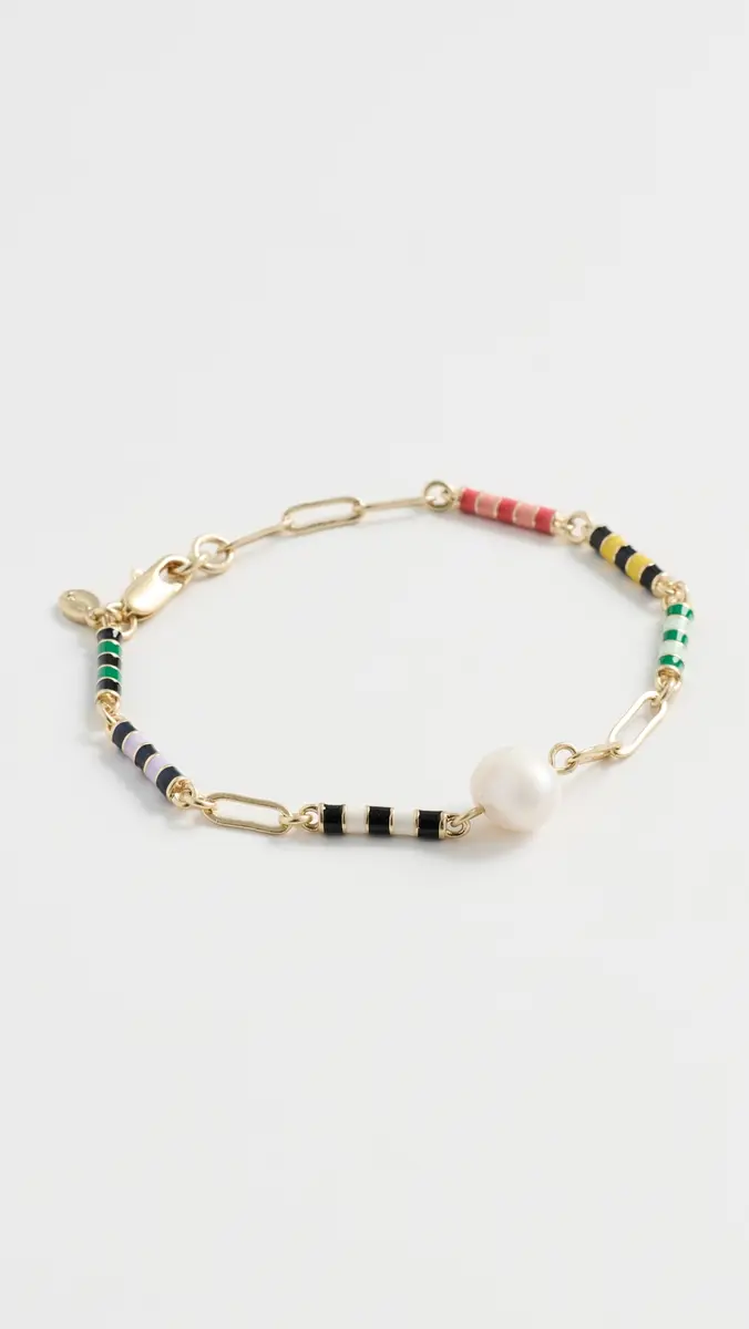 Clare V. Clare V. Le Stripe Pearl Bracelet | Thumbnail 2
