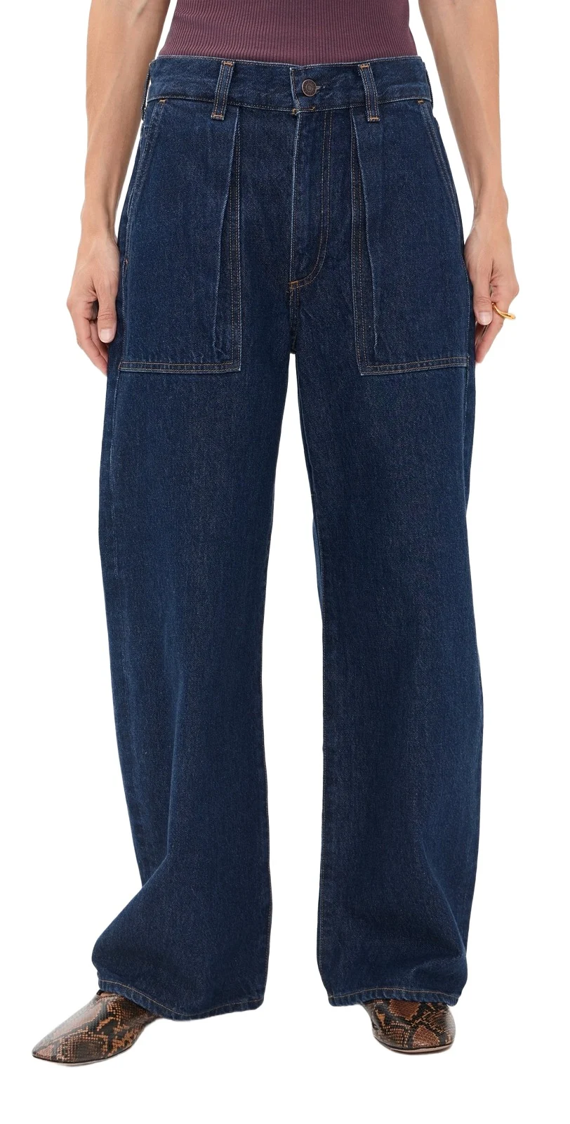 Petite Low Curve Utility Jeans