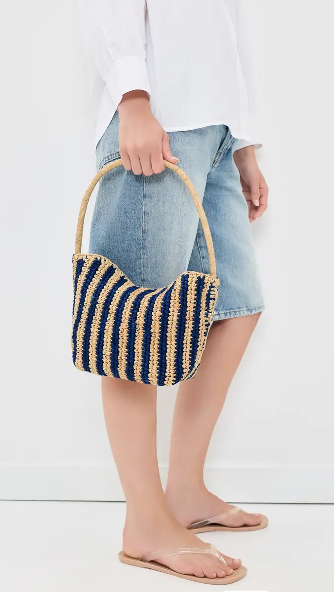 Madewell Handwoven Shoulder Bag - Raffia Stripe | Thumbnail 3