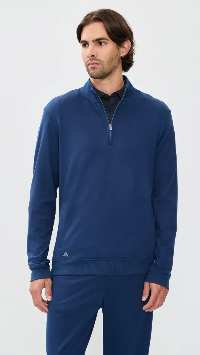 Adidas Golf Ultimate365+ Climawarm Brushed Quarter Zip Sweatshirt | Thumbnail 2 Adidas Golf Ultimate365+ Climawarm Brushed Quarter Zip Sweatshirt | Thumbnail 2