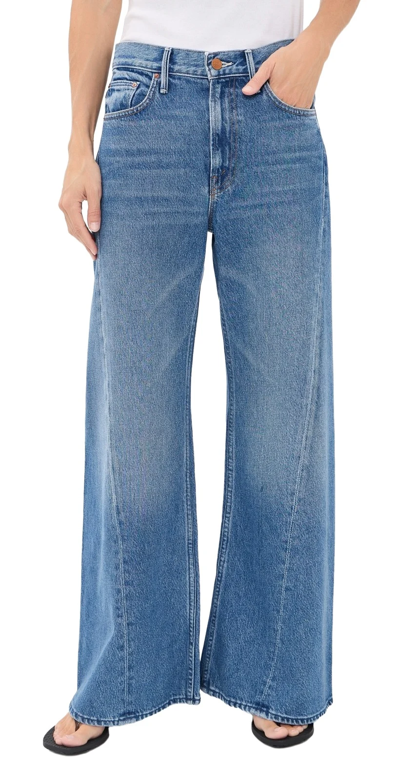 Mother Petite Lil Lemon Twist Sneak Jeans