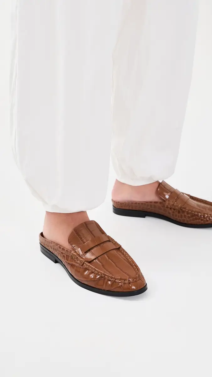 Simkhai Dean Embossed Leather Loafer Mules | Thumbnail 3 Simkhai Dean Embossed Leather Loafer Mules | Thumbnail 3