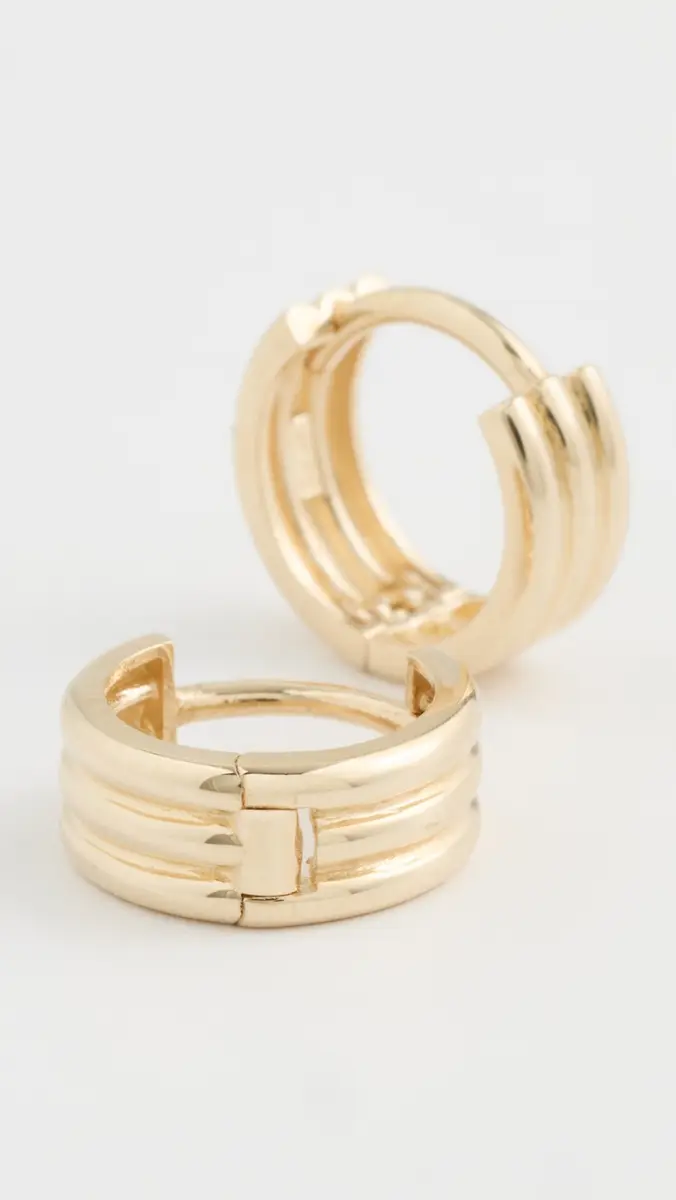 Ariel Gordon Jewelry Mini Triptych Hoop Earrings | Thumbnail 2