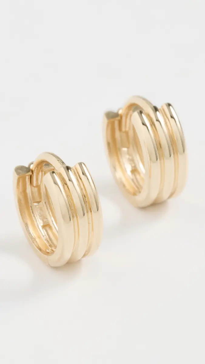 Ariel Gordon Jewelry Mini Triptych Hoop Earrings | Thumbnail 4
