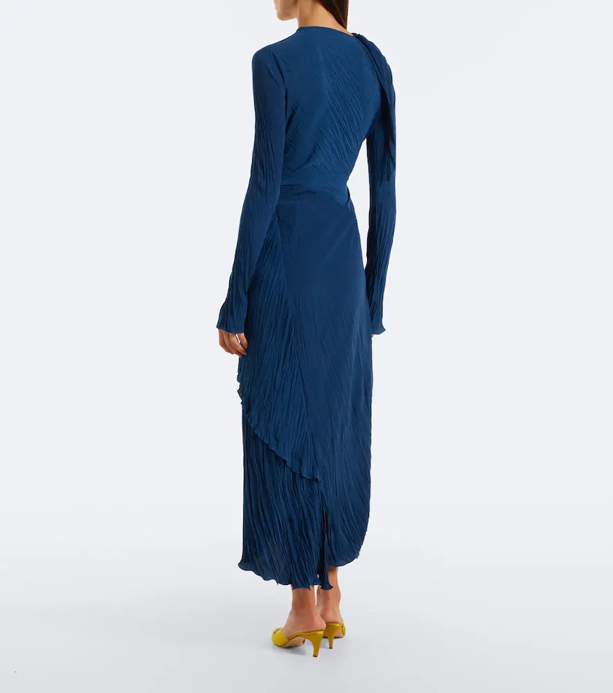 Victoria Beckham Asymmetric plissé midi dress | Thumbnail 3