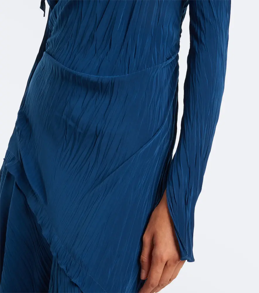 Victoria Beckham Asymmetric plissé midi dress | Thumbnail 6