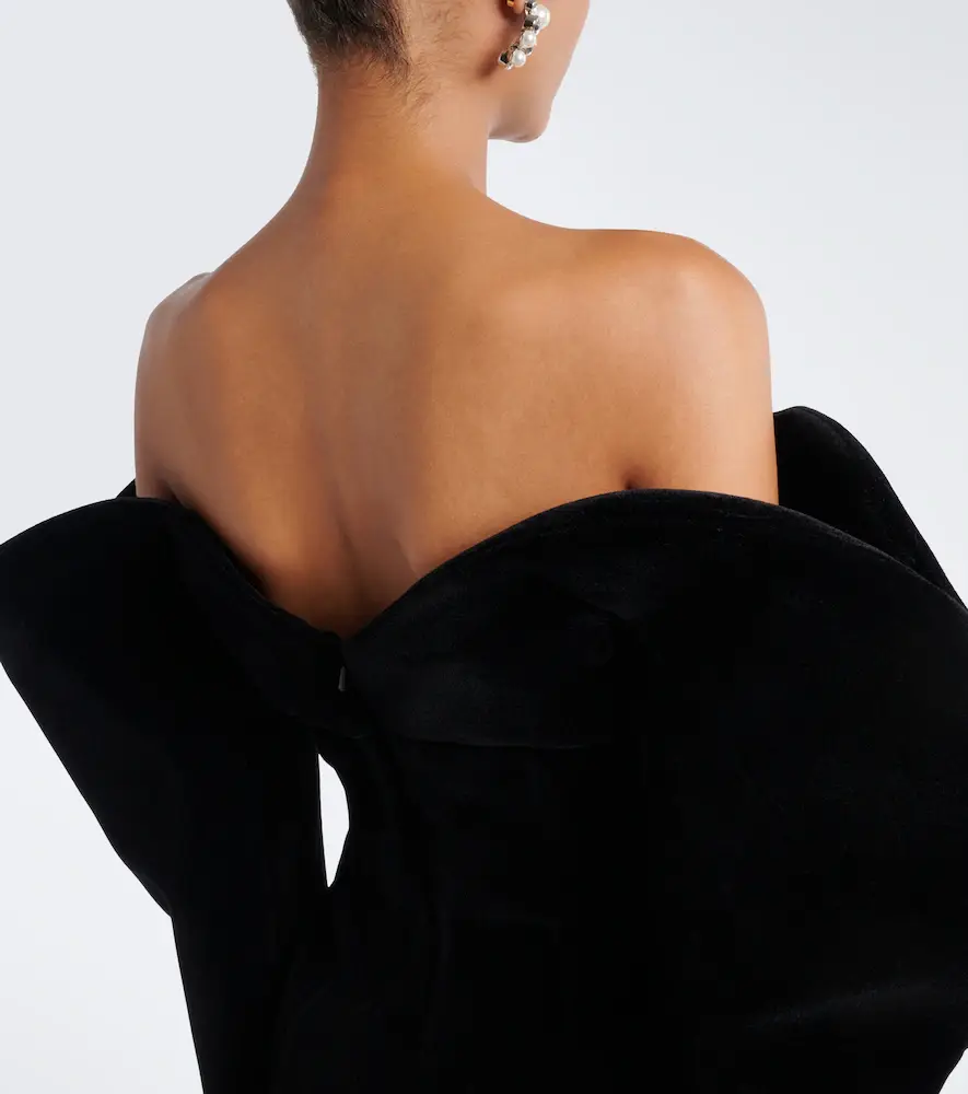 David Koma Off-shoulder velvet minidress | Thumbnail 5