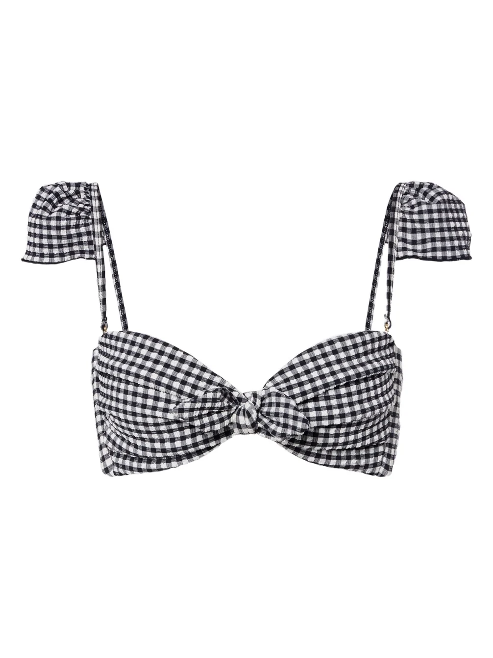 Montce Cabana gingham seersucker bikini top