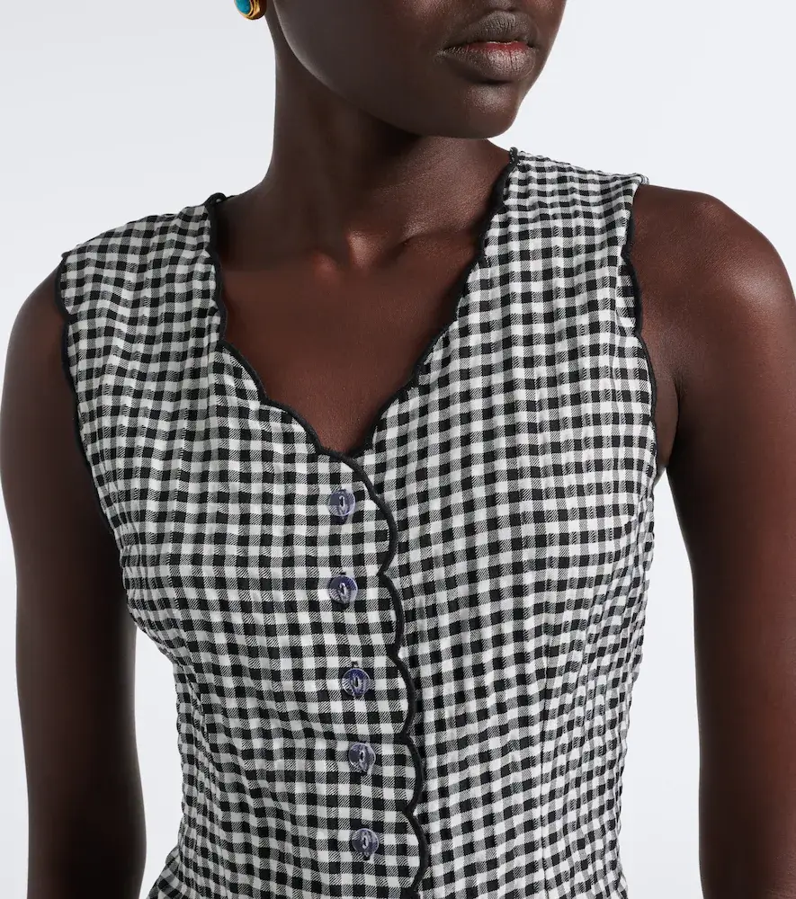 Montce Gingham scalloped vest | Thumbnail 3 Montce Gingham scalloped vest | Thumbnail 3