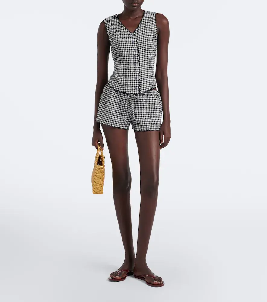 Montce Gingham scalloped vest | Thumbnail 5 Montce Gingham scalloped vest | Thumbnail 5
