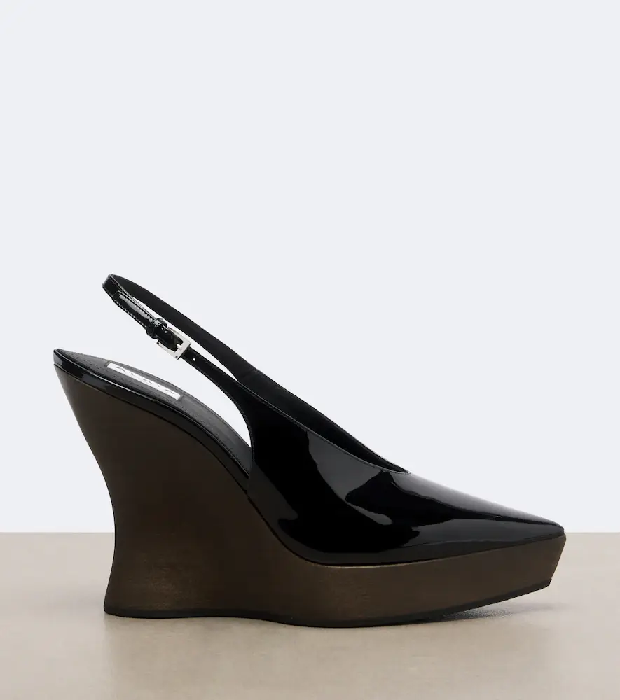 Alaïa Alaïa Patent leather wedge slingback clogs | Thumbnail 2 Alaïa Alaïa Patent leather wedge slingback clogs | Thumbnail 2