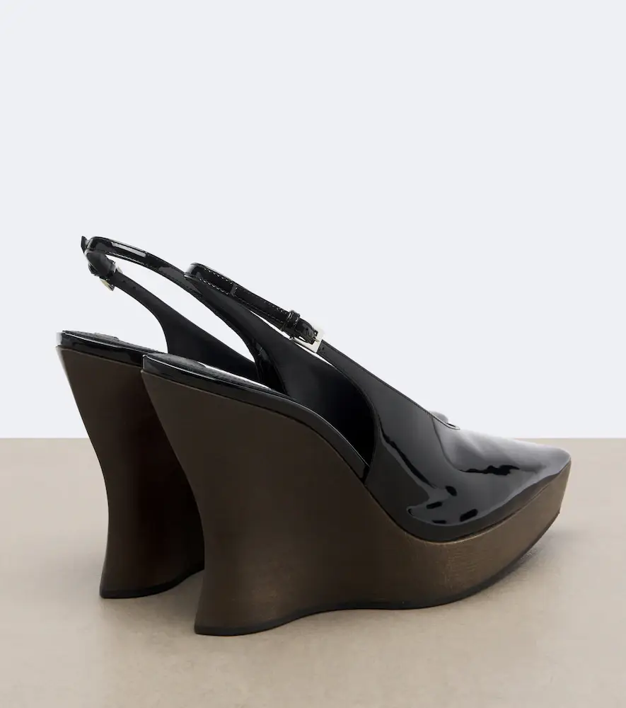 Alaïa Alaïa Patent leather wedge slingback clogs | Thumbnail 4 Alaïa Alaïa Patent leather wedge slingback clogs | Thumbnail 4
