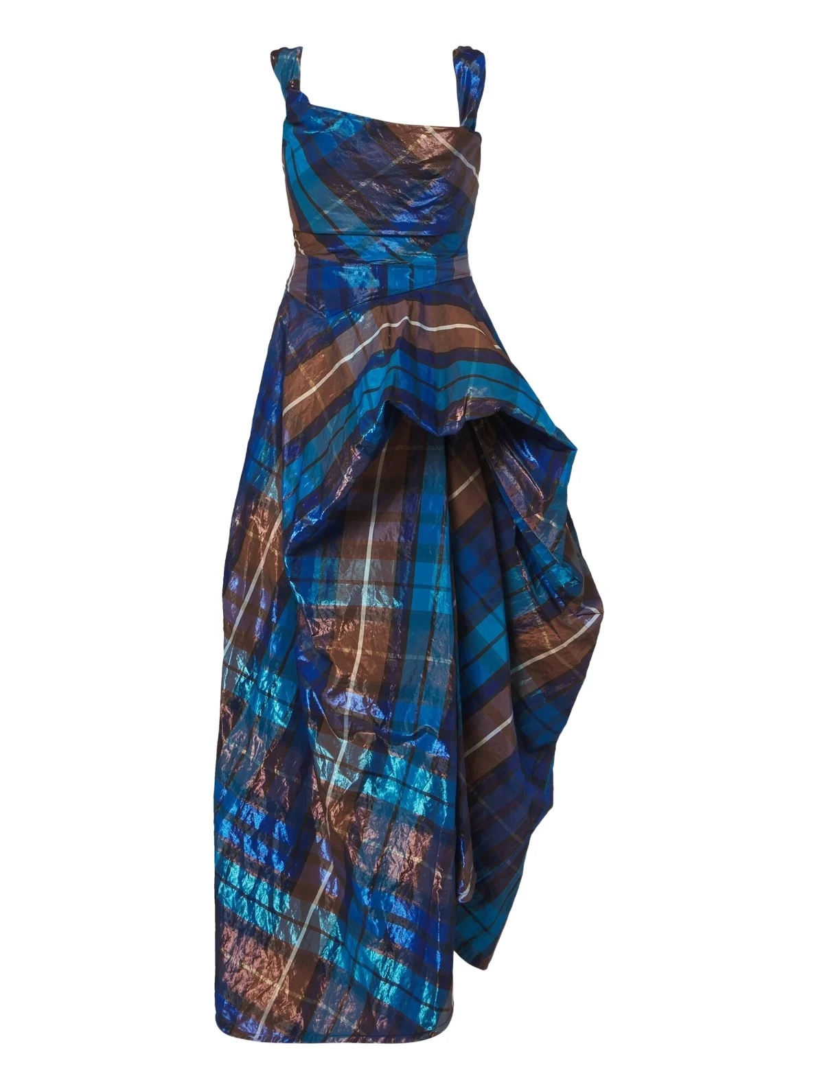 Vivienne Westwood Chichi draped plaid maxi dress