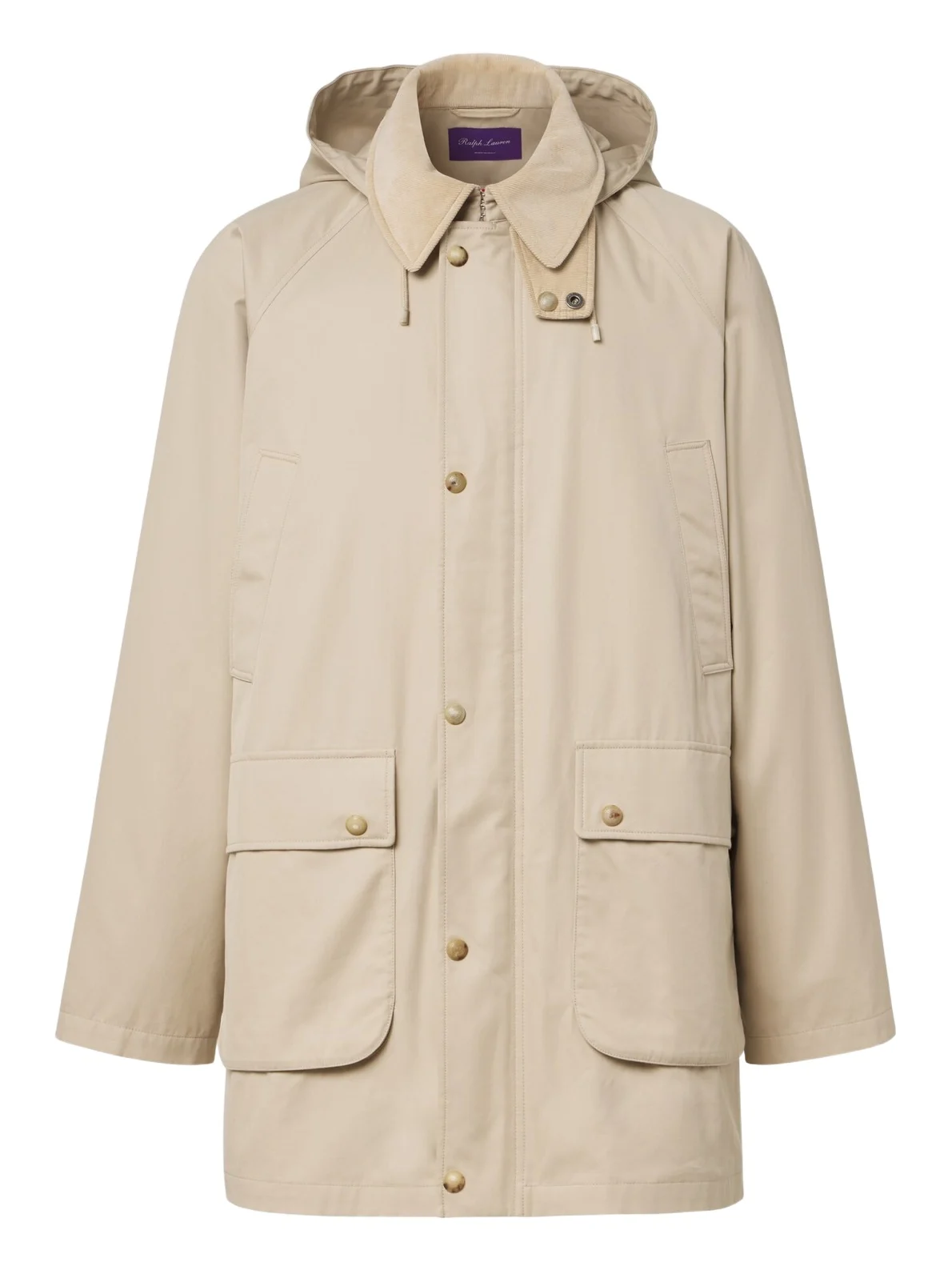 Hooded cotton twill coat Hooded cotton twill coat
