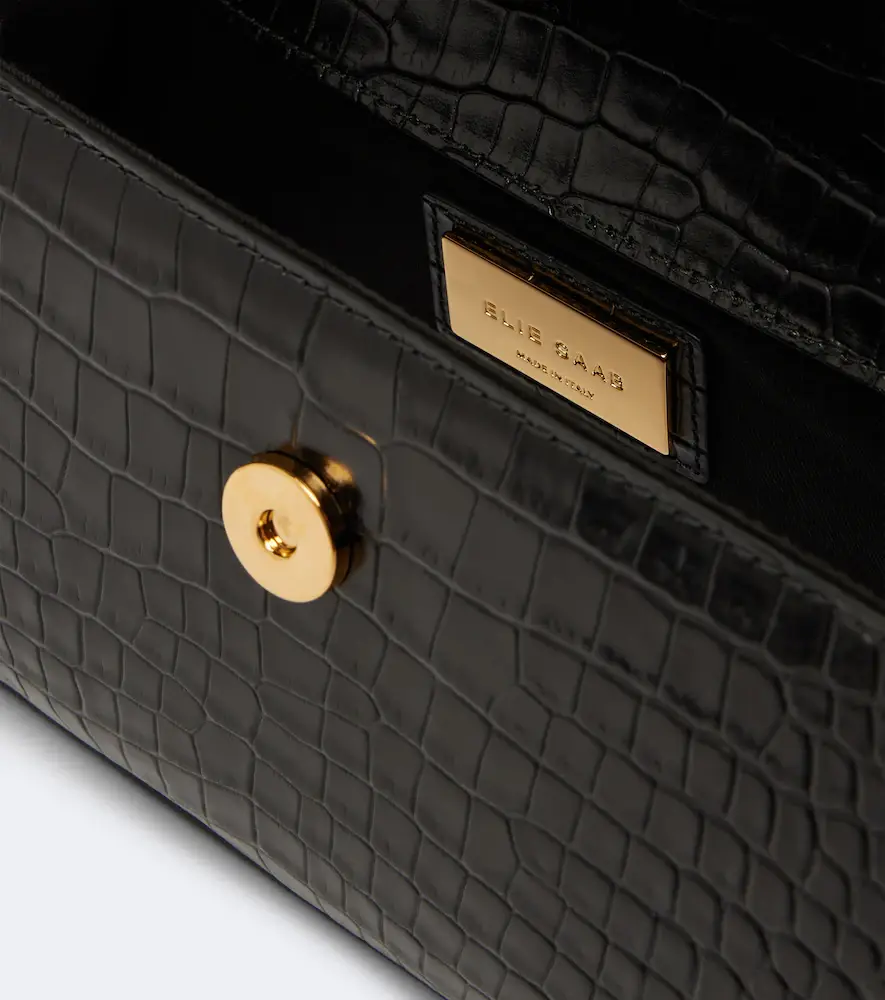 Elie Saab Petit Wave croc-effect leather top-handle bag | Thumbnail 2