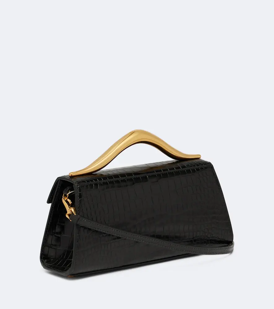 Elie Saab Petit Wave croc-effect leather top-handle bag | Thumbnail 3