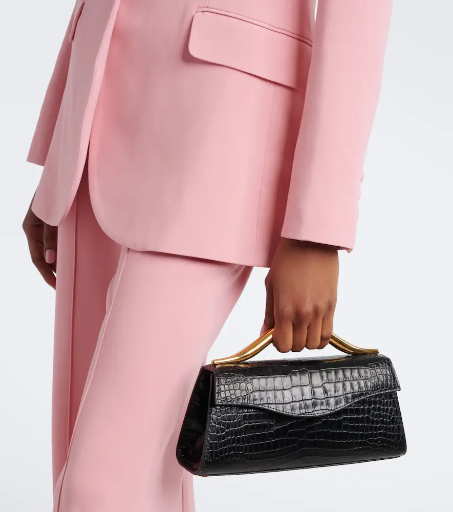 Elie Saab Petit Wave croc-effect leather top-handle bag | Thumbnail 5