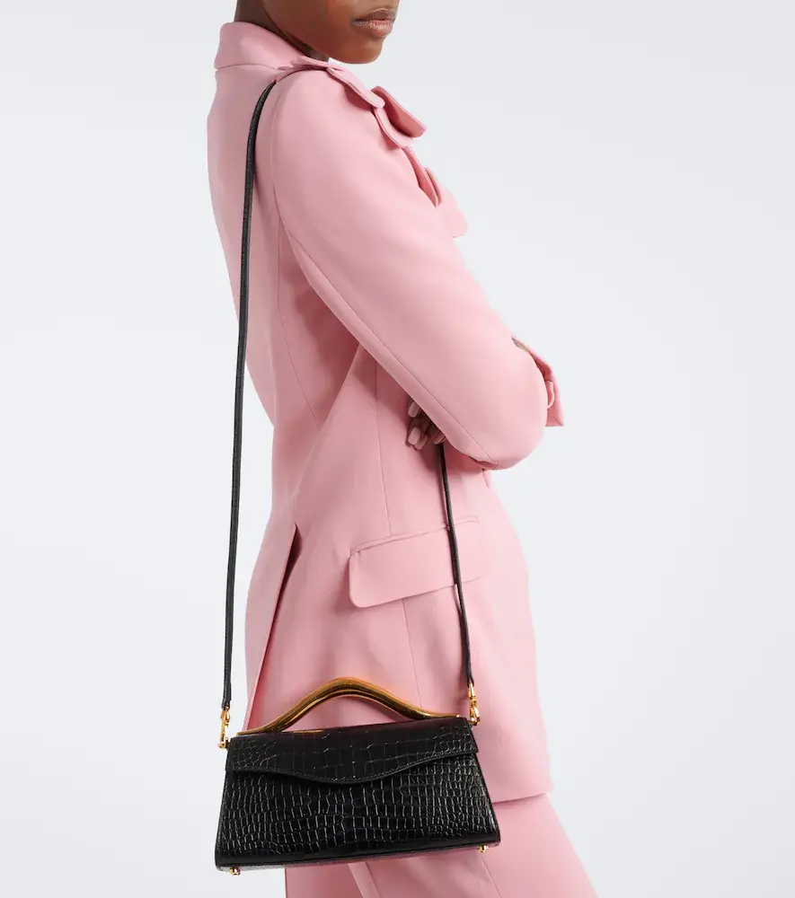 Elie Saab Petit Wave croc-effect leather top-handle bag | Thumbnail 6