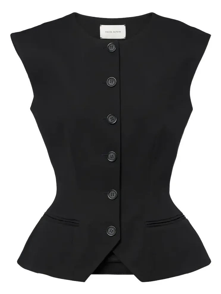 Silk and cashmere vest