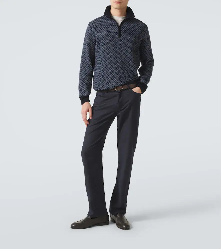 AGNONA Cashmere, wool, and silk half-zip sweater | Thumbnail 5