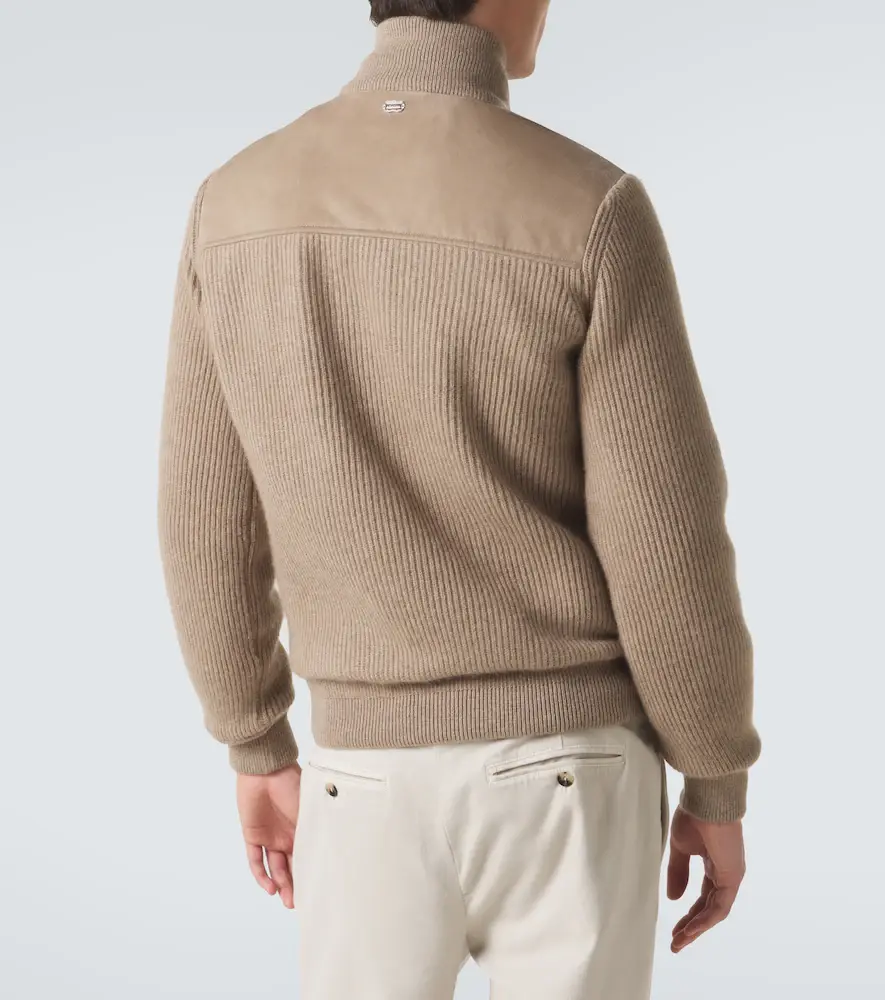 AGNONA Cashmere and suede bomber jacket | Thumbnail 2 AGNONA Cashmere and suede bomber jacket | Thumbnail 2