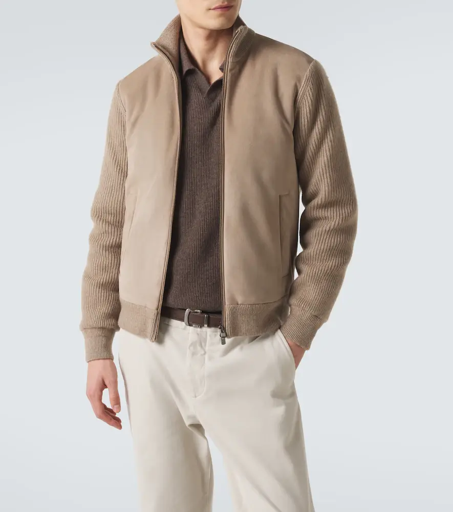 AGNONA Cashmere and suede bomber jacket | Thumbnail 3 AGNONA Cashmere and suede bomber jacket | Thumbnail 3