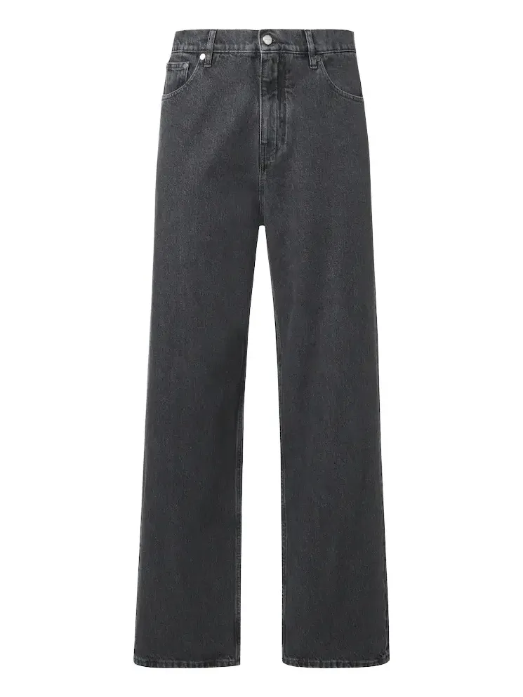 Mid-rise wide-leg jeans