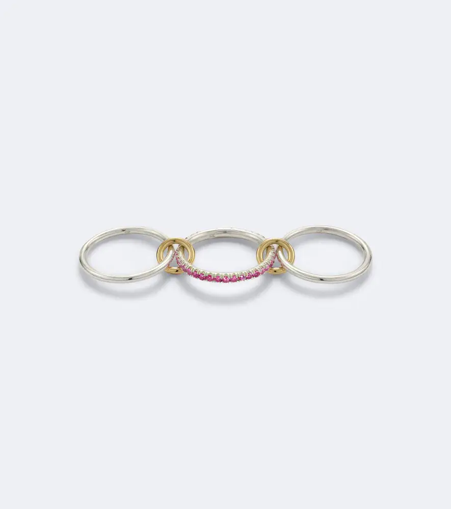 Spinelli Kilcollin Tigris sterling silver and 18kt gold ring with sapphires | Thumbnail 3