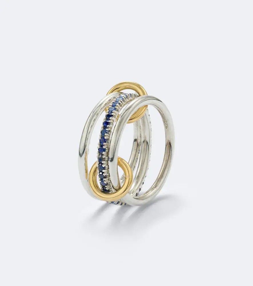 Spinelli Kilcollin Tigris sterling silver and 18kt gold ring with sapphires | Thumbnail 2 Spinelli Kilcollin Tigris sterling silver and 18kt gold ring with sapphires | Thumbnail 2