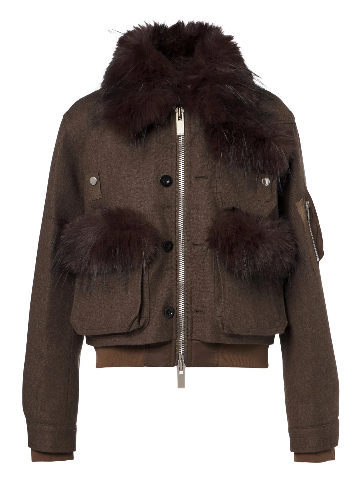 Wool blouson jacket