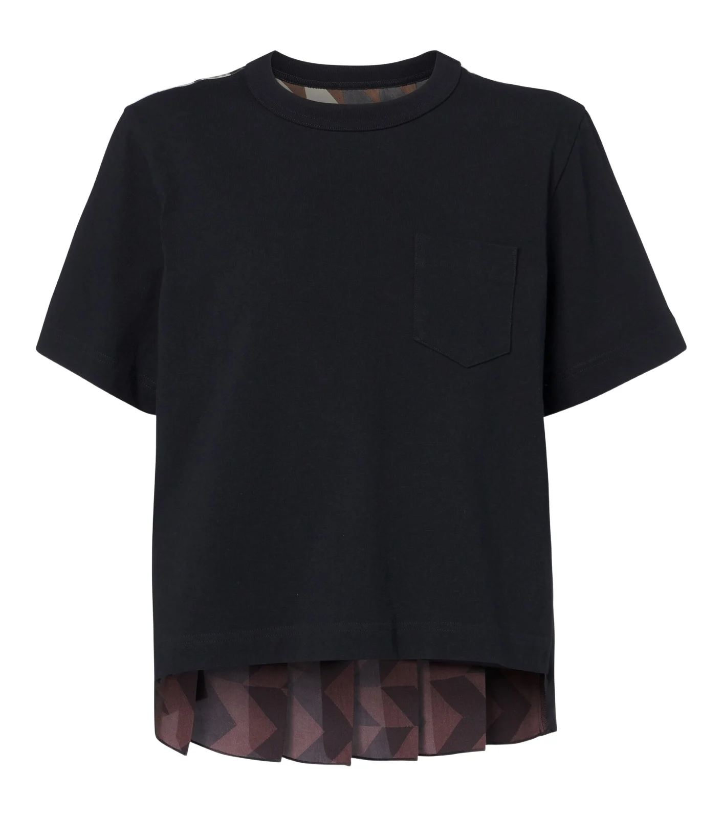 Sacai x A. P.C. pleated cotton T-shirt