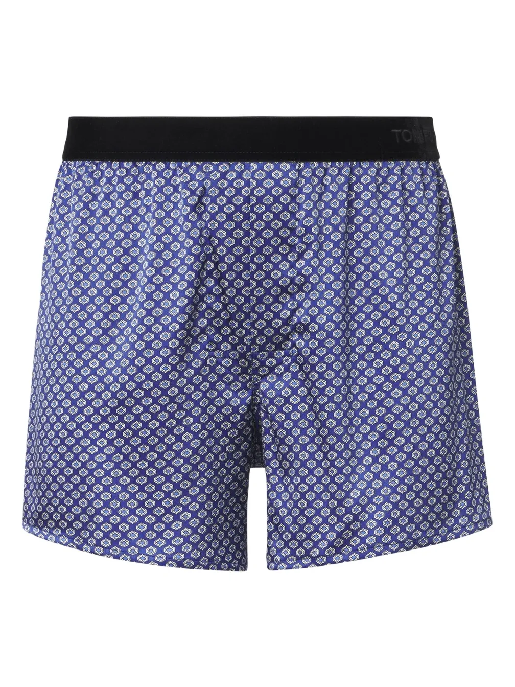 Printed silk-blend boxers