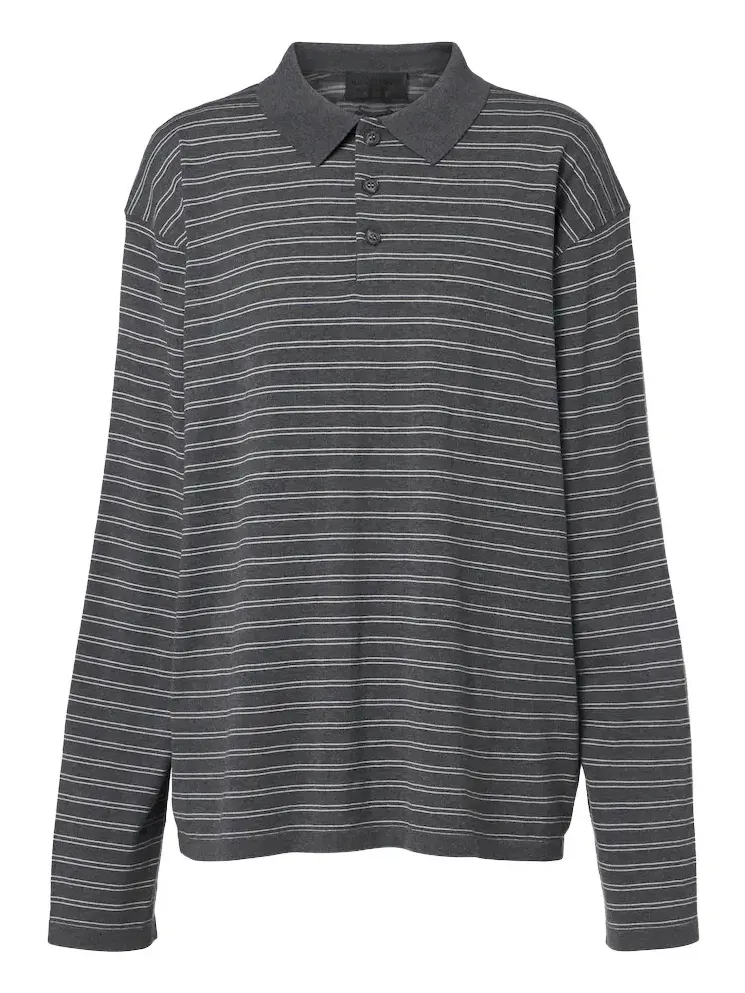 Striped cotton jersey polo shirt Striped cotton jersey polo shirt