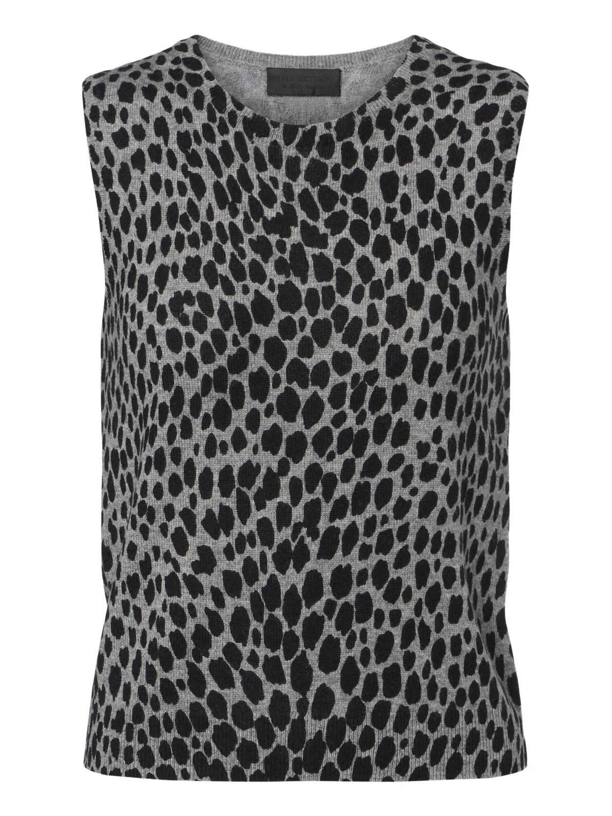 Nili Lotan Nessa leopard-print cashmere top