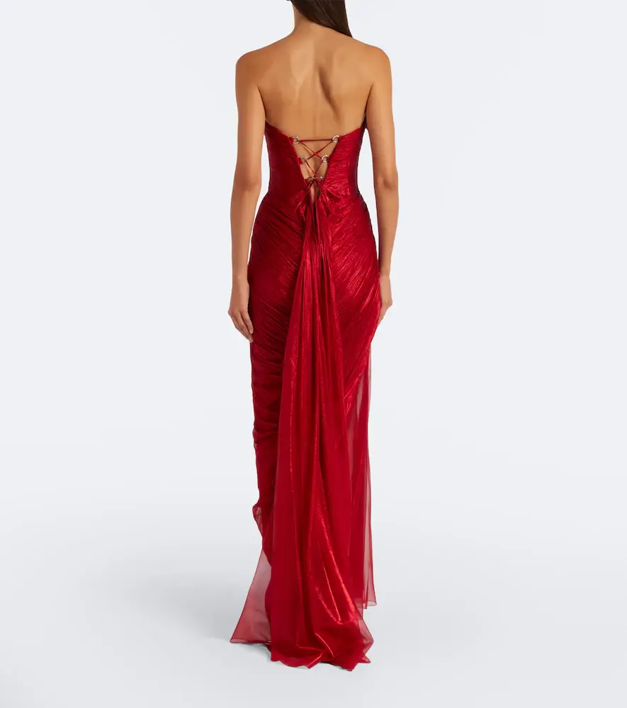 Maria Lucia Hohan Zephyra metallic silk corset gown | Thumbnail 3 Maria Lucia Hohan Zephyra metallic silk corset gown | Thumbnail 3