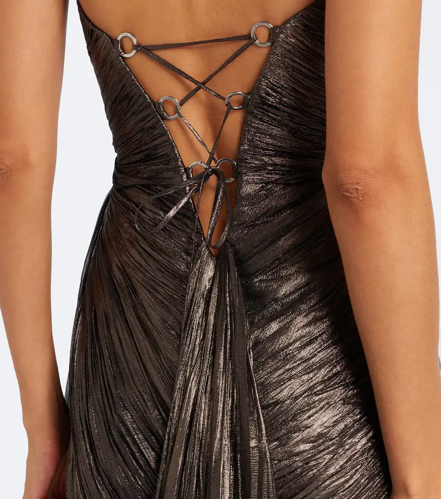 Maria Lucia Hohan Heidi metallic silk corset gown | Thumbnail 4