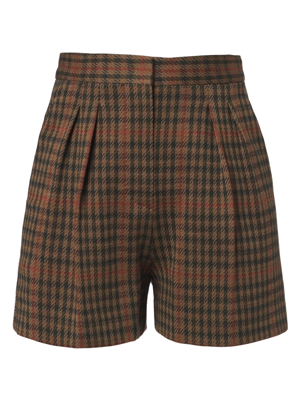 Max Mara Prince of Wales wool and cotton shorts