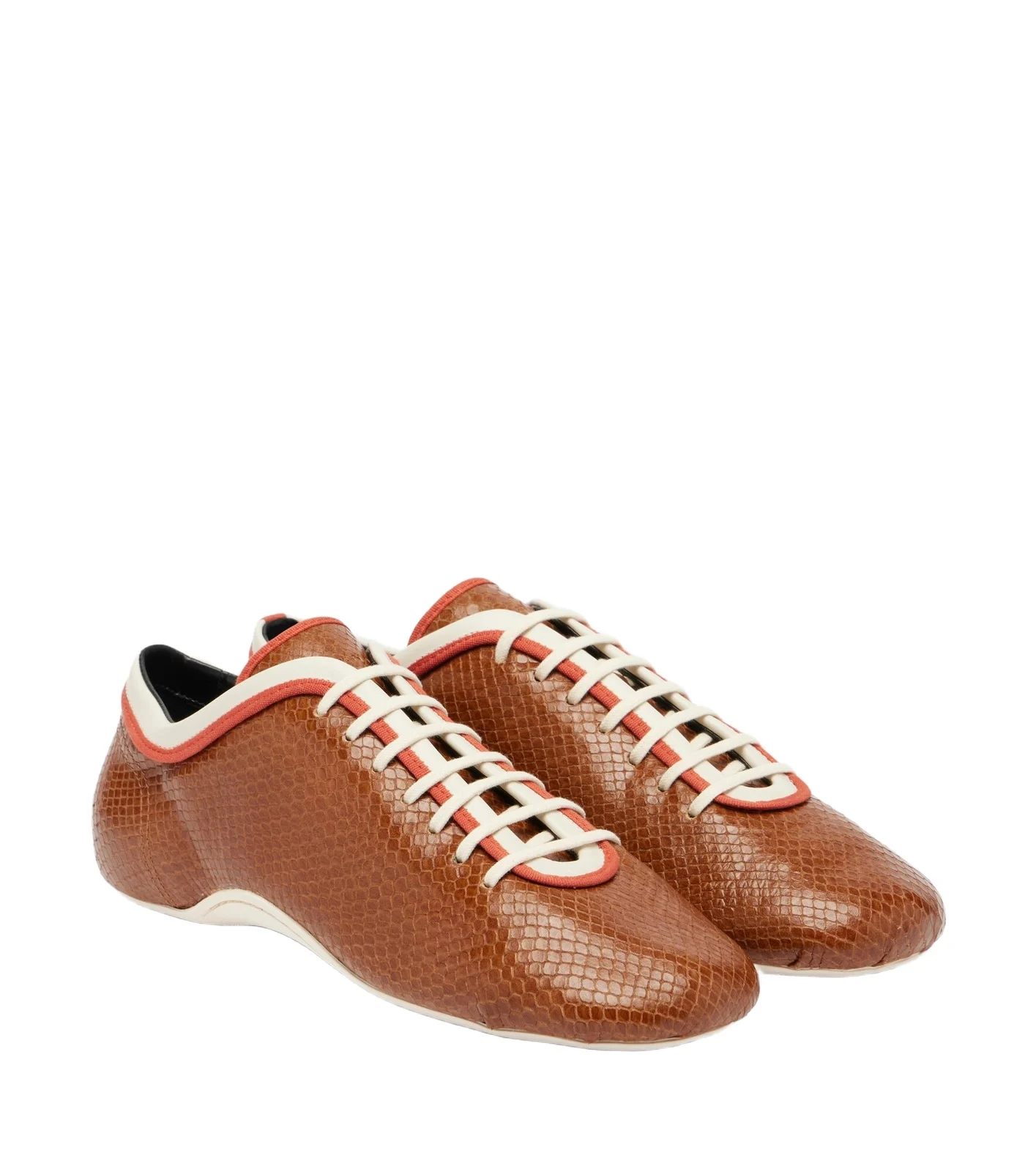 Dries Van Noten Snake-effect leather sneakers