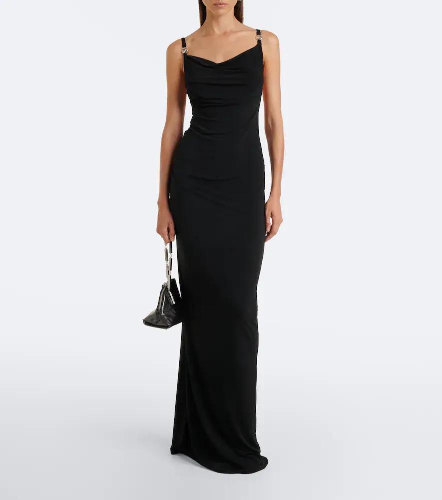 Coperni Draped open-back jersey maxi dress | Thumbnail 2