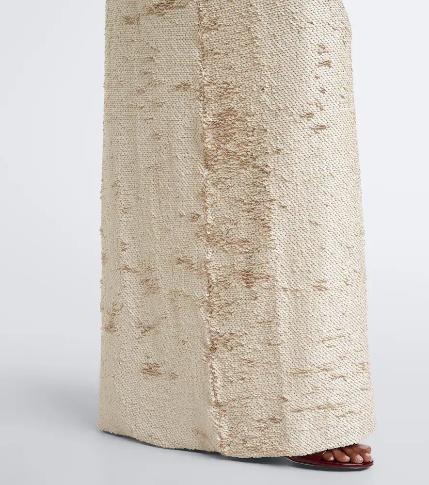 Coperni Draped open-back sequined maxi dress | Thumbnail 5