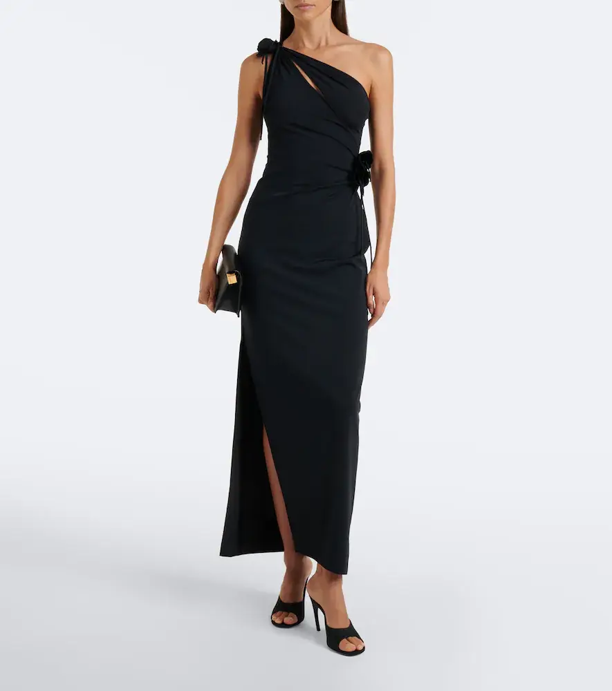 Coperni Floral-appliqué asymmetric cocktail dress | Thumbnail 3 Coperni Floral-appliqué asymmetric cocktail dress | Thumbnail 3