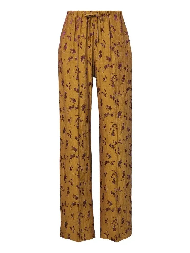Dries Van Noten Floral wide-leg pants