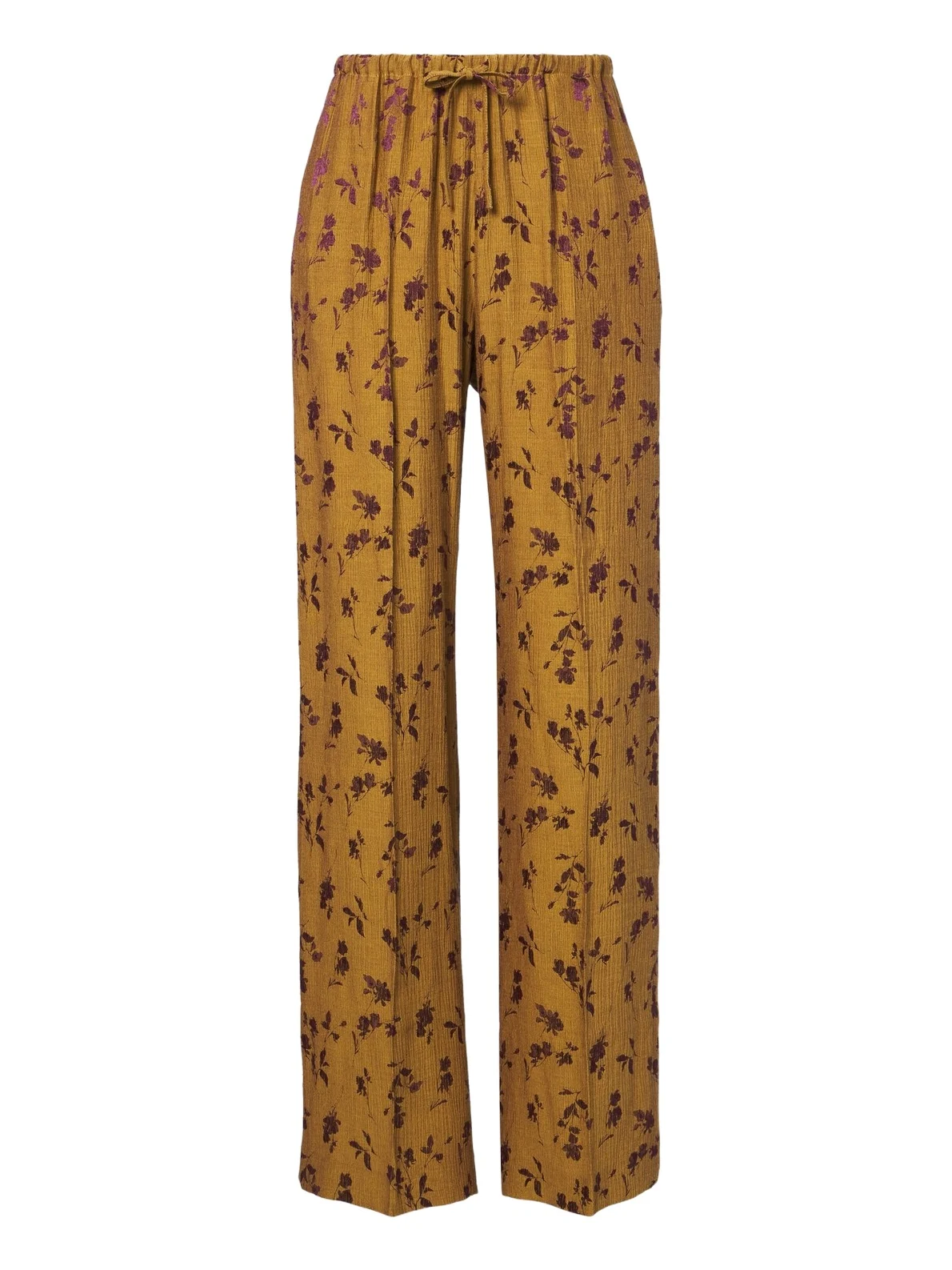 Floral wide-leg pants