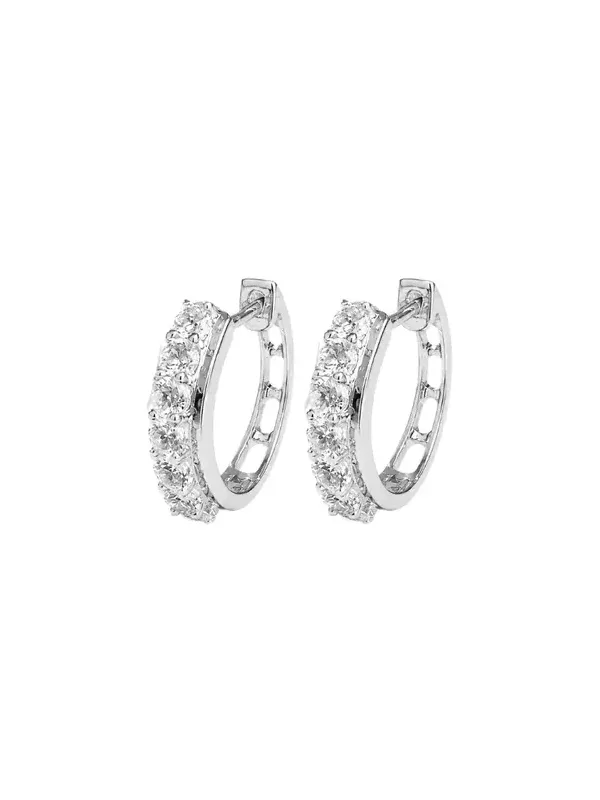 0.417ct Diamond 18K Gold Hoop Earrings