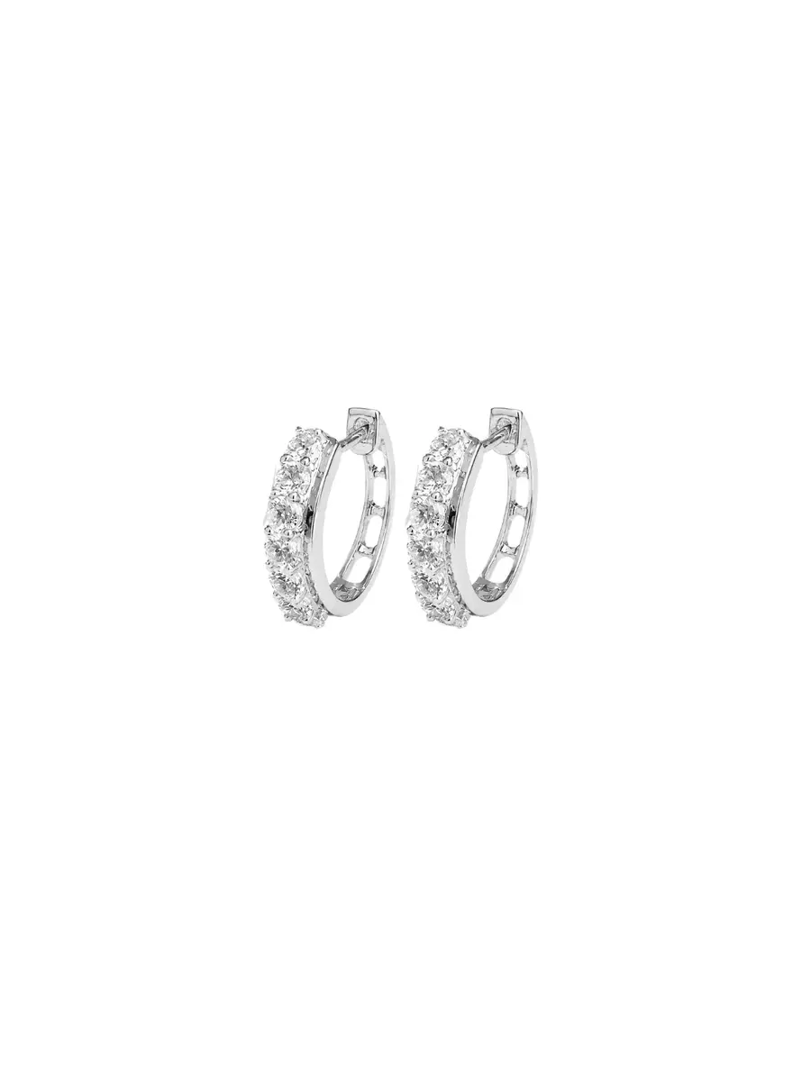 Wish Fine Jewelry 0.417ct Diamond 18K Gold Hoop Earrings | Image 1 Wish Fine Jewelry 0.417ct Diamond 18K Gold Hoop Earrings | Image 1