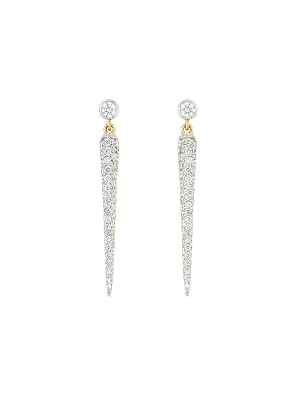 0.45ct Diamond 14K Gold Graduated Dangle Drop Earrings